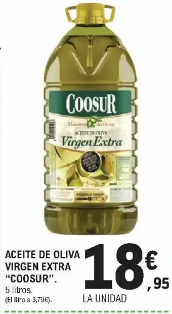 E.Leclerc Coosur Aceite de Oliva Virgen Extra 5 litros oferta