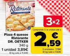 Carrefour Dr oetker - pizza 4 quesos ristorante oferta