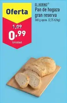 ALDI El horno - pan de hogaza gran reserva oferta