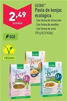 ALDI Gutbio - pasta de konjac ecologica oferta