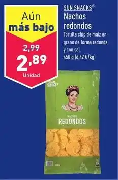 ALDI Sun snacks - nachos redondos oferta