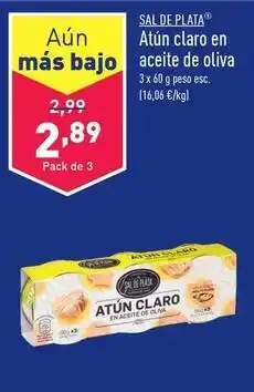 ALDI Sal de plata - atun claro en aceite de oliva oferta