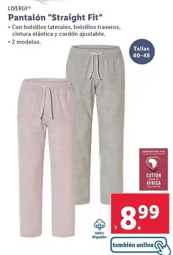 Lidl Livergy - pantalon straight fit oferta