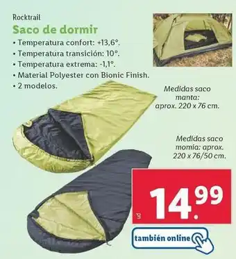 Lidl Rocktrail - saco de dormir oferta