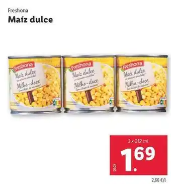 Lidl Freshona - maiz dulce oferta