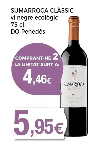 Keisy SUMARROCA CLÀSSIC vi negre ecològic oferta