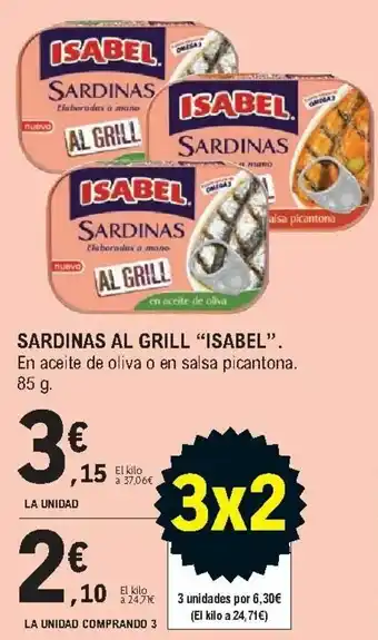 E.Leclerc Isabel Sardinas Al Grill 85g oferta