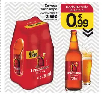 Supermercados El Jamón Cerveza Cruzcampo oferta