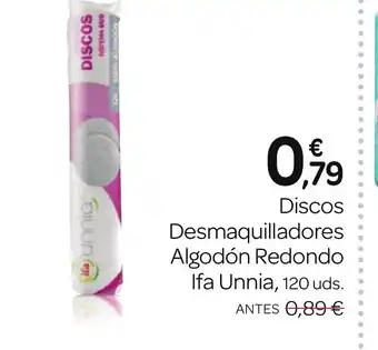 Supermercados El Jamón Desmaquilladores Algodón Redondo oferta
