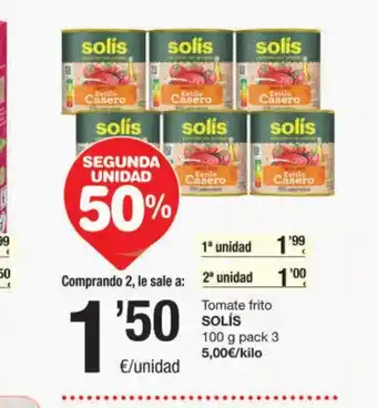 SPAR Fragadis Tomate frito SOLÍS oferta