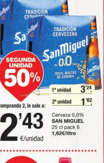 SPAR Fragadis Cerveza 0,0% SAN MIGUEL oferta