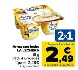 Carrefour La lechera - arroz con leche oferta