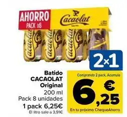 Carrefour Cacaolat - batido original oferta