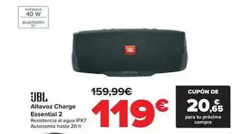 Carrefour Jbl - altavoz charge essential 2 oferta