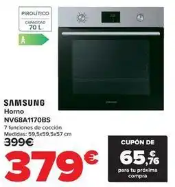 Carrefour Samsung - horno nv68a1170bs oferta