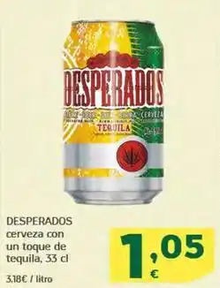 HiperDino Desperados - cerveza con un toque de tequila oferta