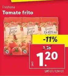 Lidl Freshona - tomate frito oferta