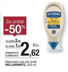 BonpreuEsclat Hellmann's - maionesa cap per avall oferta