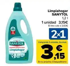 Carrefour Sanytol - limpiahogar oferta