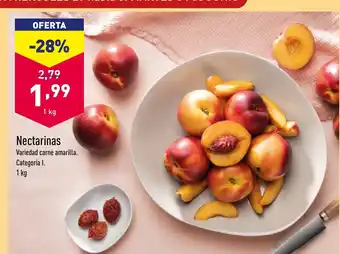 ALDI Nectarinas oferta