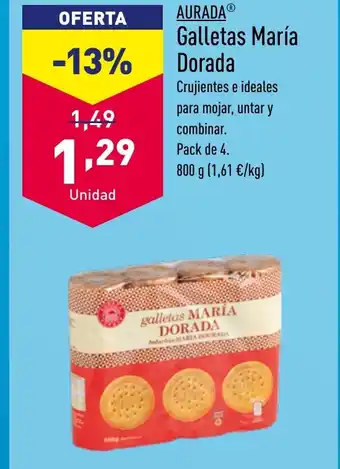 ALDI AURADA® Galletas María Dorada oferta