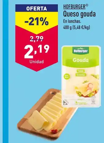 ALDI HOFBURGER® Queso gouda oferta