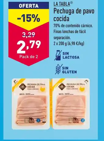 ALDI LA TABLAⓇ Pechuga de pavo cocida oferta