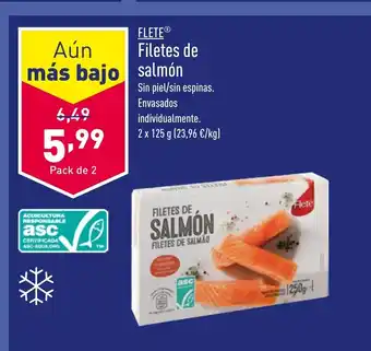 ALDI FLETEⓇ Filetes de SALMON oferta