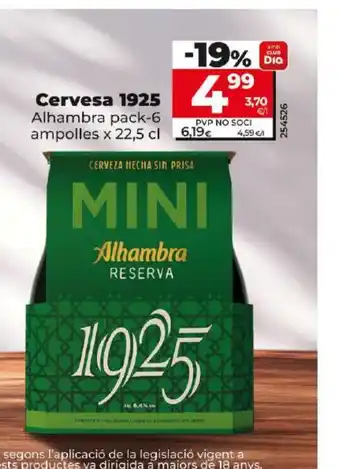 Maxi Dia Cervesa 1925 oferta