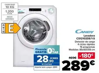 Carrefour Candy - lavadora cs12102de1-s oferta