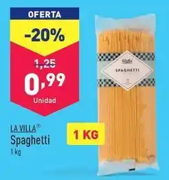 ALDI La villa - spaghetti oferta