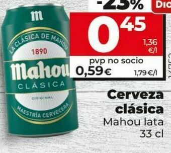 Dia Cerveza mahou oferta