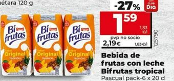 La Plaza de DIA Zumo con leche bifrutas oferta