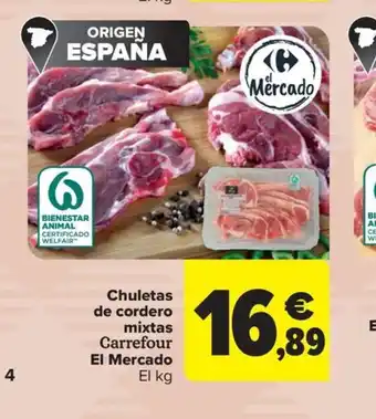 Carrefour Market Chuletas de cordero mixtas Carrefour El Mercado oferta