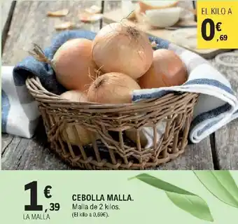 E.Leclerc Cebolla Malla. Malla de 2 kilos. oferta