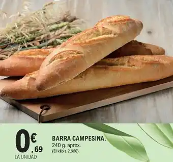 E.Leclerc Barra Campesina. 240 g. approx. La Unidad oferta