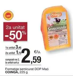 BonpreuEsclat Coinga - formatge semicurat dop maó oferta