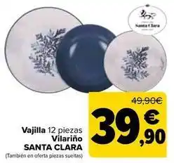 Carrefour Santa clara - vajilla 12 piezas vilariño oferta