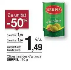 BonpreuEsclat Serpis - olives farcides d'anxova oferta