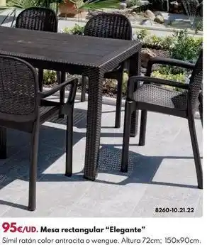 BricoCentro Mesa rectangular elegante oferta