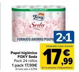 Carrefour Foxy - papel higiénico seda oferta