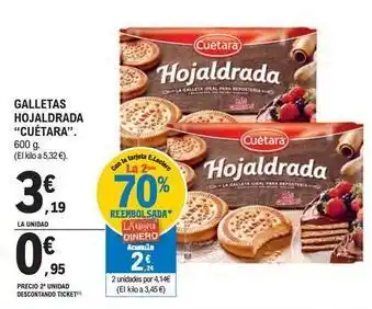 E.Leclerc Cuétara - galletas hojaldrada oferta