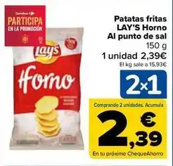 Carrefour Lay’s - patatas fritas horno al punto de sal oferta