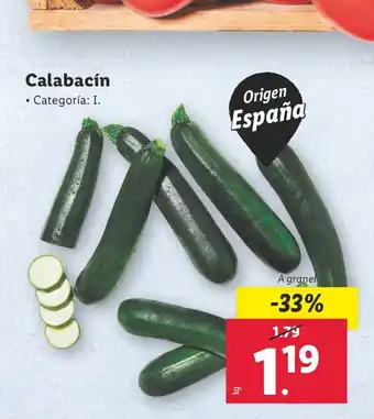 Lidl Calabacín oferta
