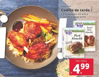 Lidl Codillo de cerdo oferta