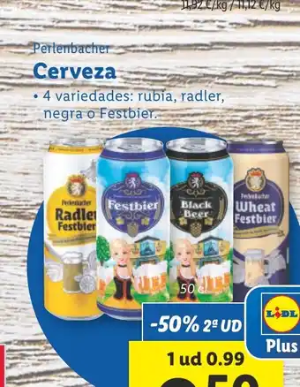 Lidl Perlenbacher Cerveza oferta