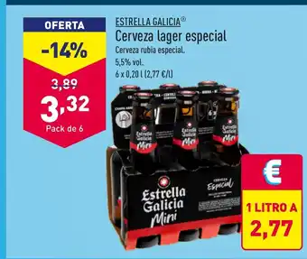 ALDI ESTRELLA GALICIA® Cerveza lager especial oferta