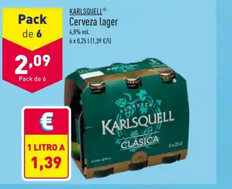 ALDI KARLSQUELL Cerveza lager oferta