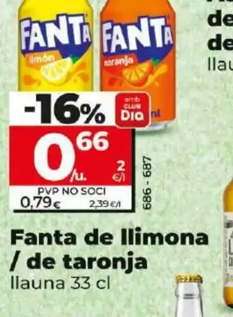 Dia Fanta de llimona / de taronja oferta