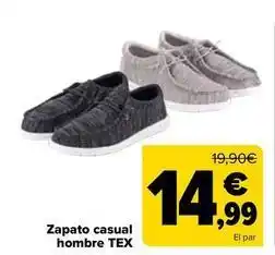 Carrefour Tex - zapato casual hombre oferta